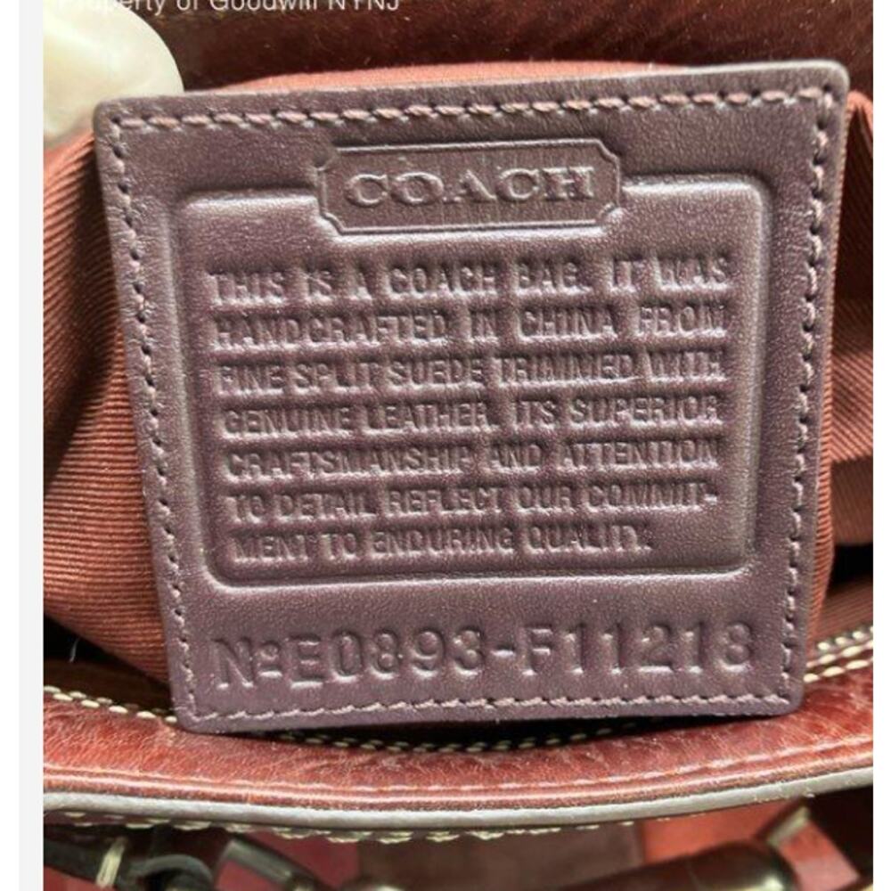 Coach Hampton Mosaic Patchwork Suede Satchel F112… - image 2